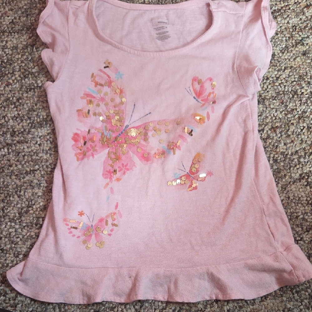 Sonoma Pink Butterfly Short Sleeve Tee